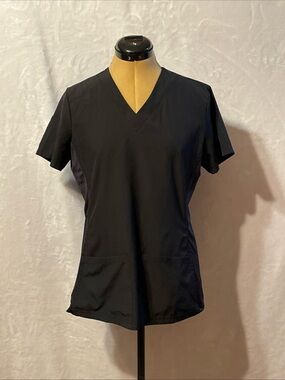 GT performance Black V-Neck Short Sleeve Women's scrub Top
